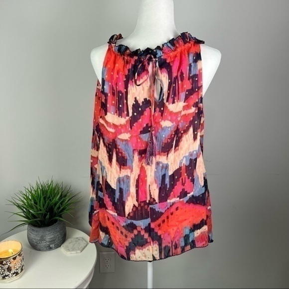 CHUFY womens Printed Halterneck Blouse size medium - Picture 6 of 12